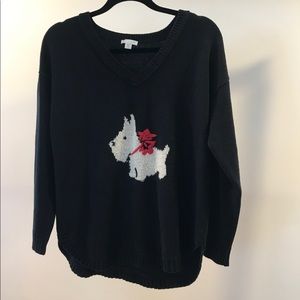 Navy Westie sweater
